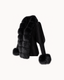 Tyra Faux Fur Cardigan in Black — angle