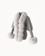 Tyra Faux Fur Cardigan in Light Grey — angle