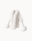 Tyra Faux Fur Cardigan in White — angle