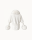 Tyra Faux Fur Cardigan in White — back