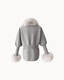Tyra Fur Cardigan in Light Grey — back